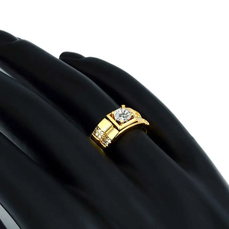 Best Friends Austrian Crystal Wedding Rings Magic Anel De Ouro Horloge Skgr129 6