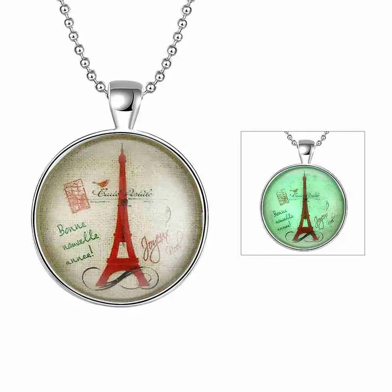 Best Friends Glow In The Dark Necklaces & Pendants Iron Tower Collier Plastron Wedding Jewelry315 1