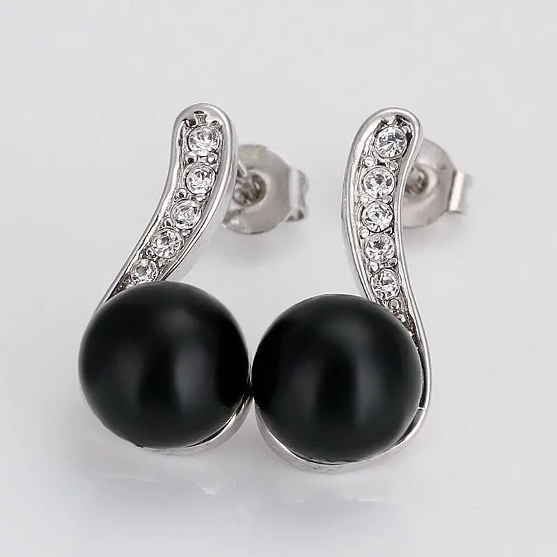 Best Friends Jewerly 18K Gold Plated Earing Black Beads Stud Earrings Brincos Smtpe 24 2
