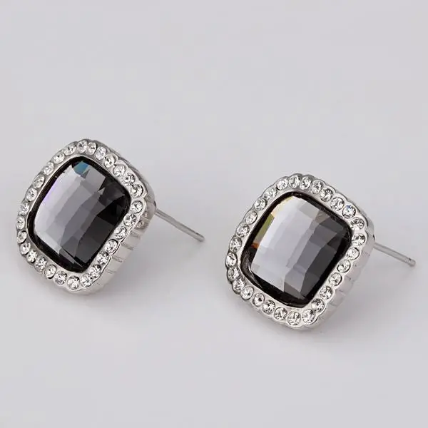 Best Friends Jewerly 18K Gold Plated Earing Black Square Stud Earrings Brincos Smtpe 57 1