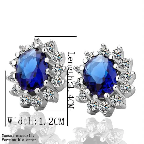 Best Friends Jewerly 18K Gold Plated Earing Blue Stud Earrings Brincos Smtpe 27 1