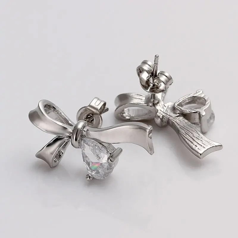 Best Friends Jewerly 18K Gold Plated Earing Bow Stud Earrings Brincos Smtpe  2 1
