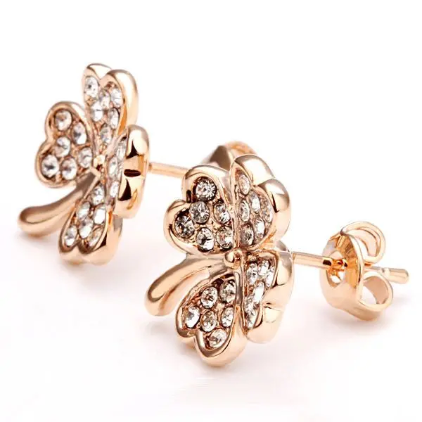 Best Friends Jewerly 18K Gold Plated Earing Clover Stud Earrings Brincos Smtpe 1 2