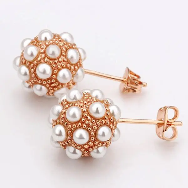 Best Friends Jewerly 18K Gold Plated Earing Ev Ball Stud Earrings Brincos Smtpe 14 2