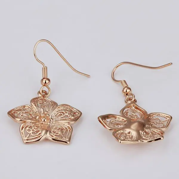 Best Friends Jewerly 18K Gold Plated Earing Flower Lp Drop Earrings Brincos Smtpe 58 2