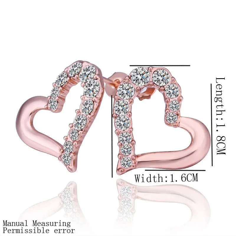 Best Friends Jewerly 18K Gold Plated Earing Gold Hollow Heart Stud Earrings Brincos Smtpe342 1
