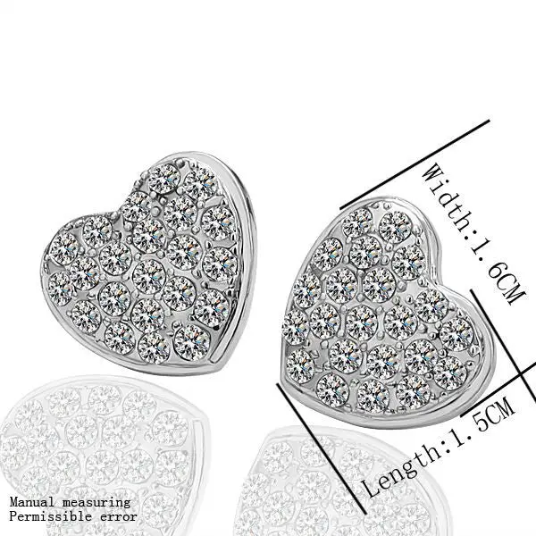 Best Friends Jewerly 18K Gold Plated Earing Heart Stud Earrings Brincos Smtpe  6 1