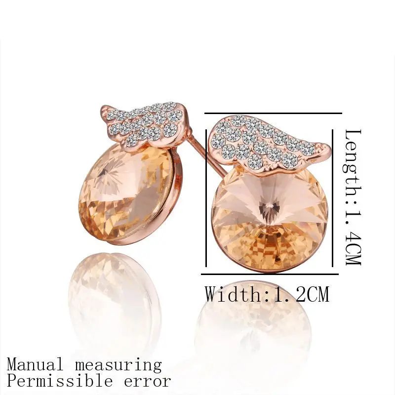 Best Friends Jewerly 18K Gold Plated Earing Lpv Wing Stud Earrings Brincos Smtpe278 1