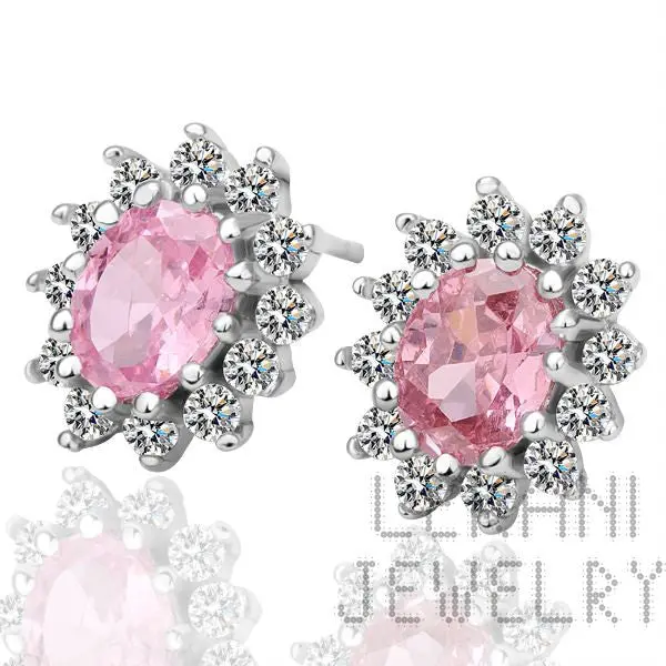 Best Friends Jewerly 18K Gold Plated Earing Pink Ve Stud Earrings Brincos Smtpe 23 2