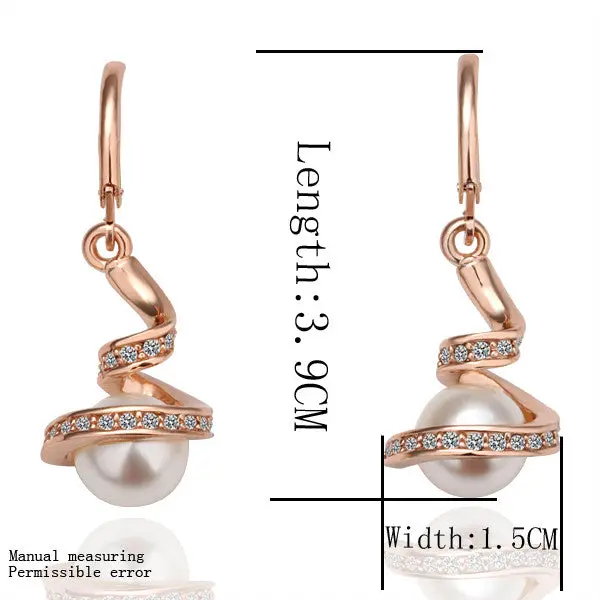 Best Friends Jewerly 18K Gold Plated Earing Spiral Beads Drop Earrings Brincos Smtpe 11 1