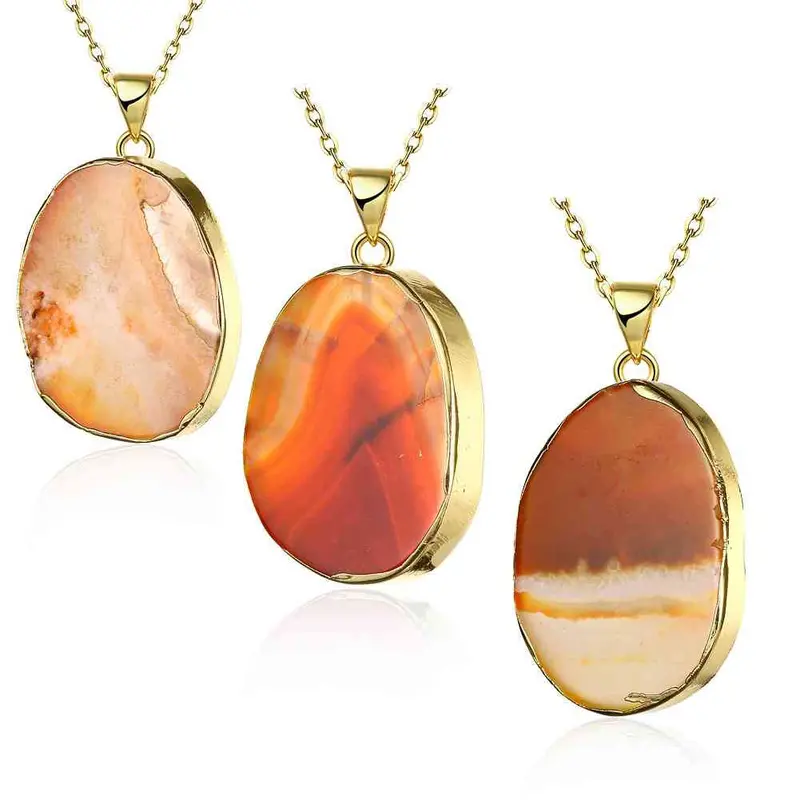 Best Friends Natural Stone Necklace Men Moonstone Gros Collier Femme Love295 1