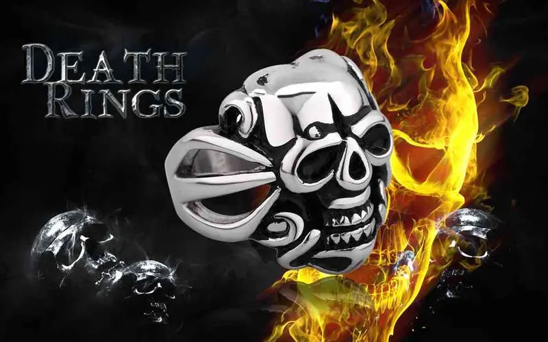 Best Friends Punk Style Stainless Steel Rings For Men Big Skull Watching You Anillos Costume Jewellery Mayar 3 3