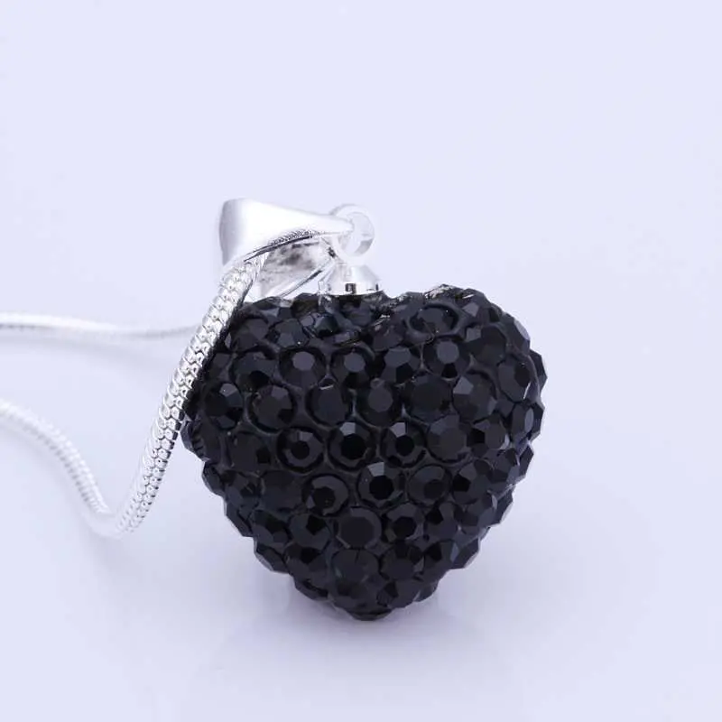 Best Friends Shamballa Necklace Women Black Heart Choker Bijoux Women 2