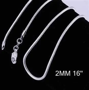 Best Friends Silver Chains 2M 16-24Inch Snake Wedding Jewelry Smtc 1 1