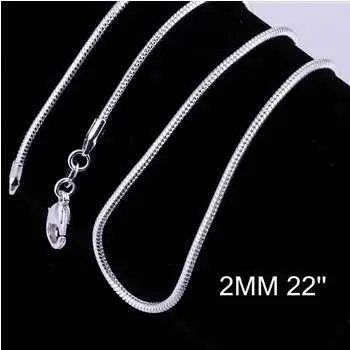 Best Friends Silver Chains 2M 16-24Inch Snake Wedding Jewelry Smtc 1 4
