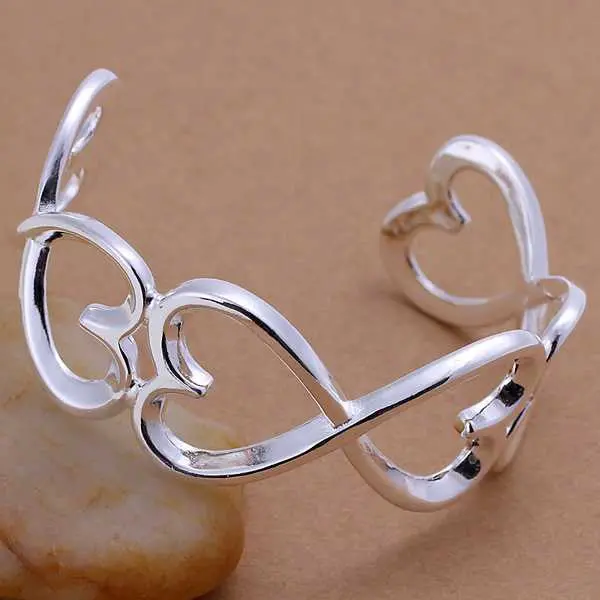 Best Friends Silver Friendship Bangle Thirty-Eight Women Bracelet Collier Plastron Smtb  6 1