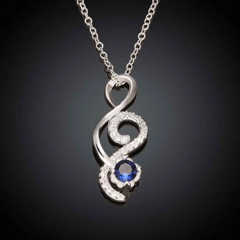 Best Friends Silver Necklaces Insets 8-Shaped Collier Femme S In Euros183 3