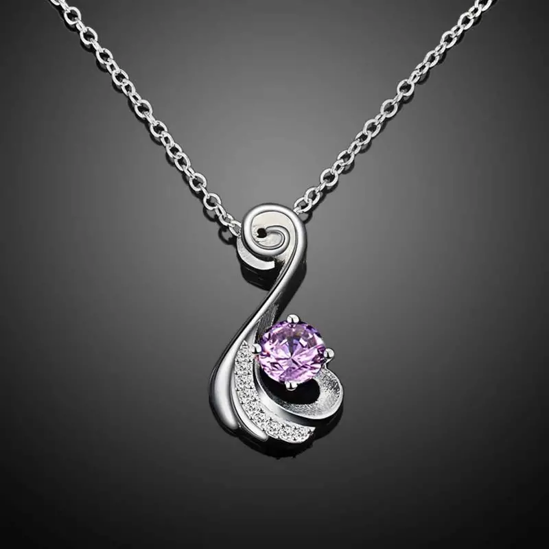 Best Friends Silver Necklaces Insets 8-Shaped Collier Femme S In Euros183 6