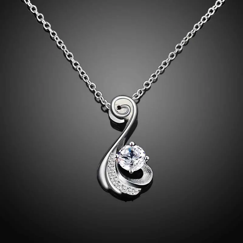 Best Friends Silver Necklaces Insets 8-Shaped Collier Femme S In Euros183 7