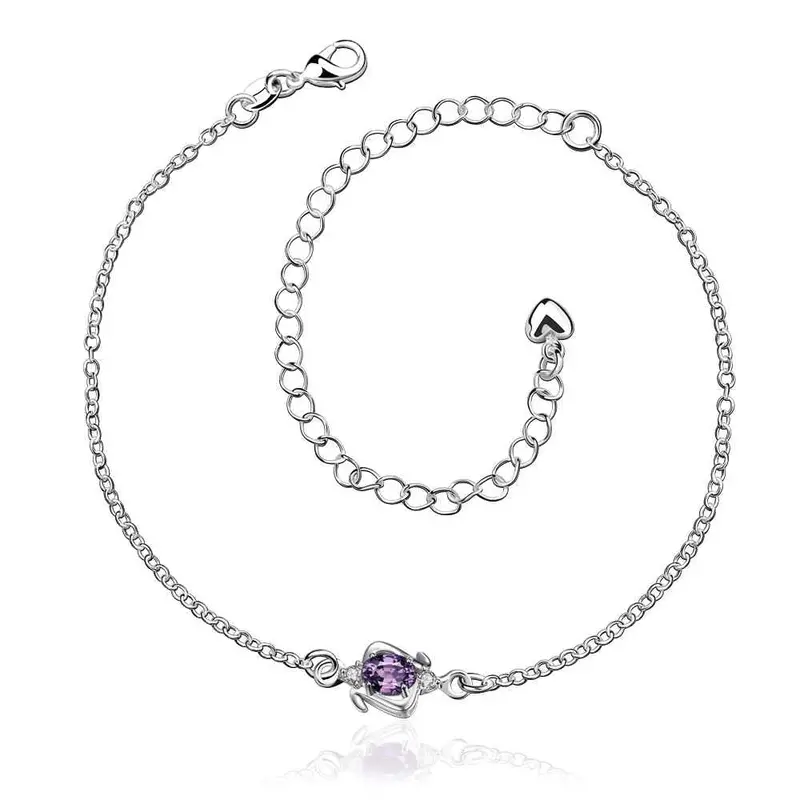 Best Friends Silver Plated Anklet Crystal Eye Bracelet On A Leg Collier Plastron Femme Hba 1 10