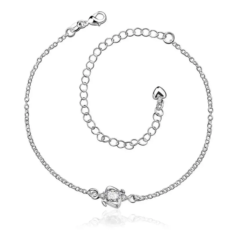 Best Friends Silver Plated Anklet Crystal Eye Bracelet On A Leg Collier Plastron Femme Hba 1 12