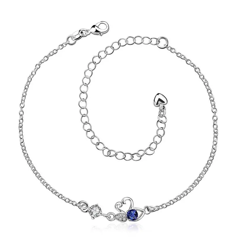 Best Friends Silver Plated Anklet Crystal Eye Bracelet On A Leg Collier Plastron Femme Hba 1 13