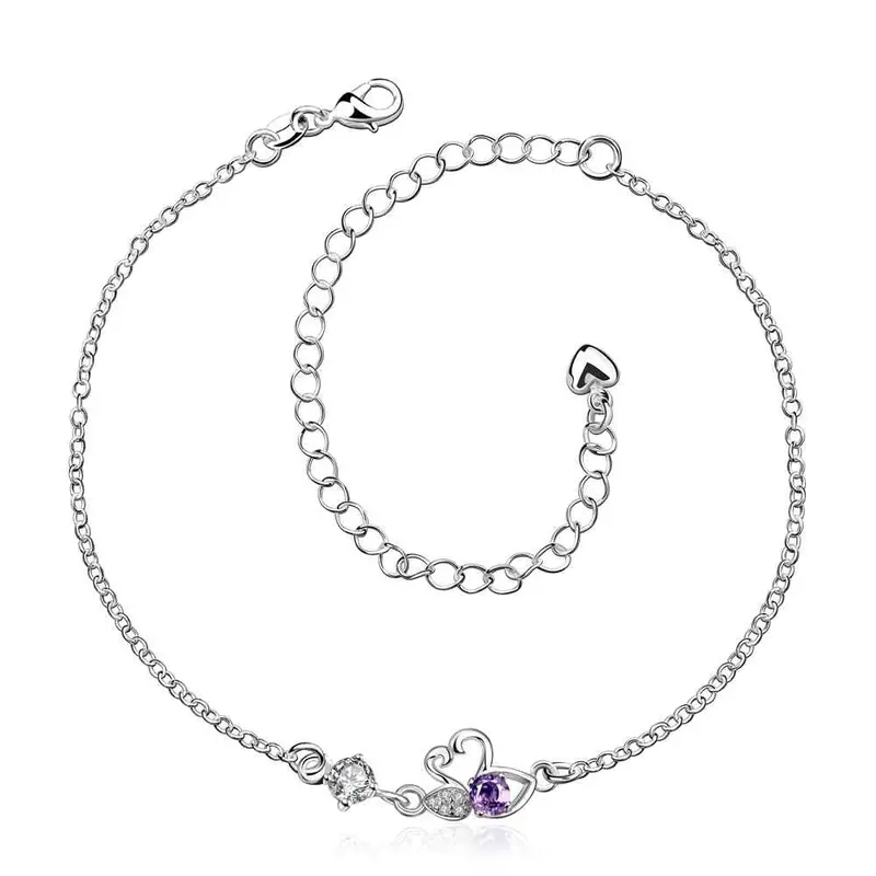 Best Friends Silver Plated Anklet Crystal Eye Bracelet On A Leg Collier Plastron Femme Hba 1 14