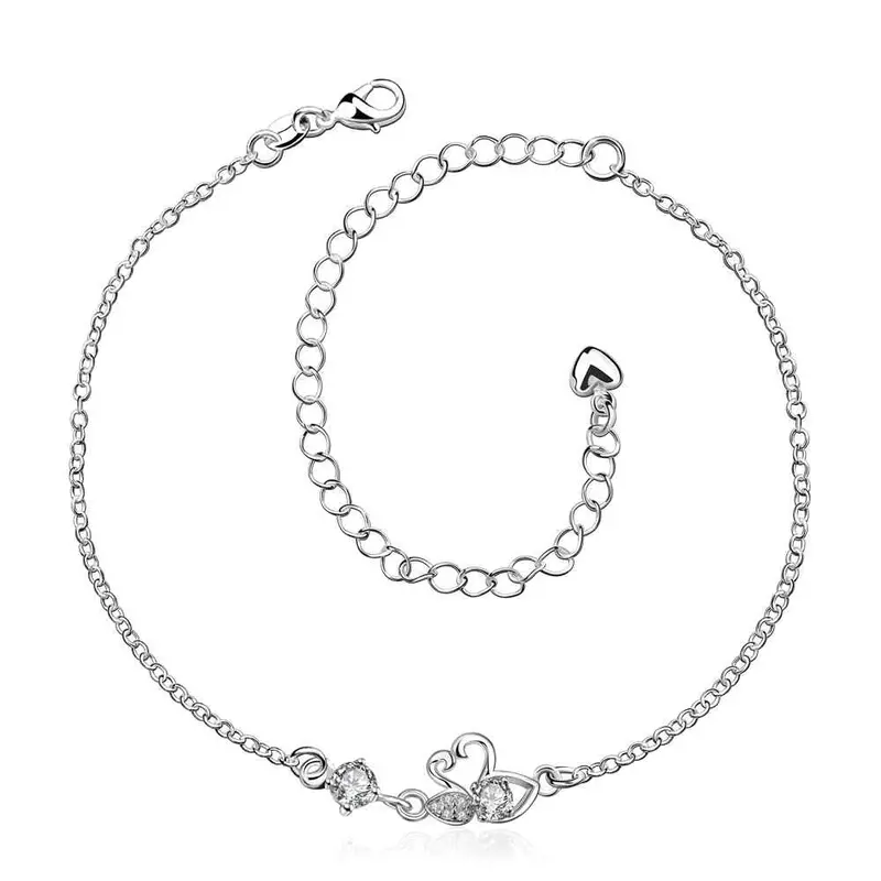 Best Friends Silver Plated Anklet Crystal Eye Bracelet On A Leg Collier Plastron Femme Hba 1 16