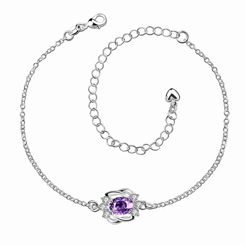 Best Friends Silver Plated Anklet Crystal Eye Bracelet On A Leg Collier Plastron Femme Hba 1 2