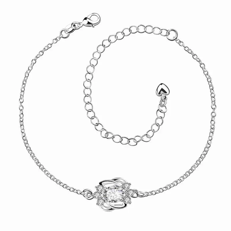 Best Friends Silver Plated Anklet Crystal Eye Bracelet On A Leg Collier Plastron Femme Hba 1 4