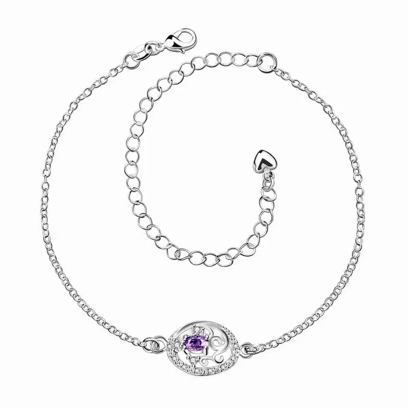 Best Friends Silver Plated Anklet Crystal Eye Bracelet On A Leg Collier Plastron Femme Hba 1 6