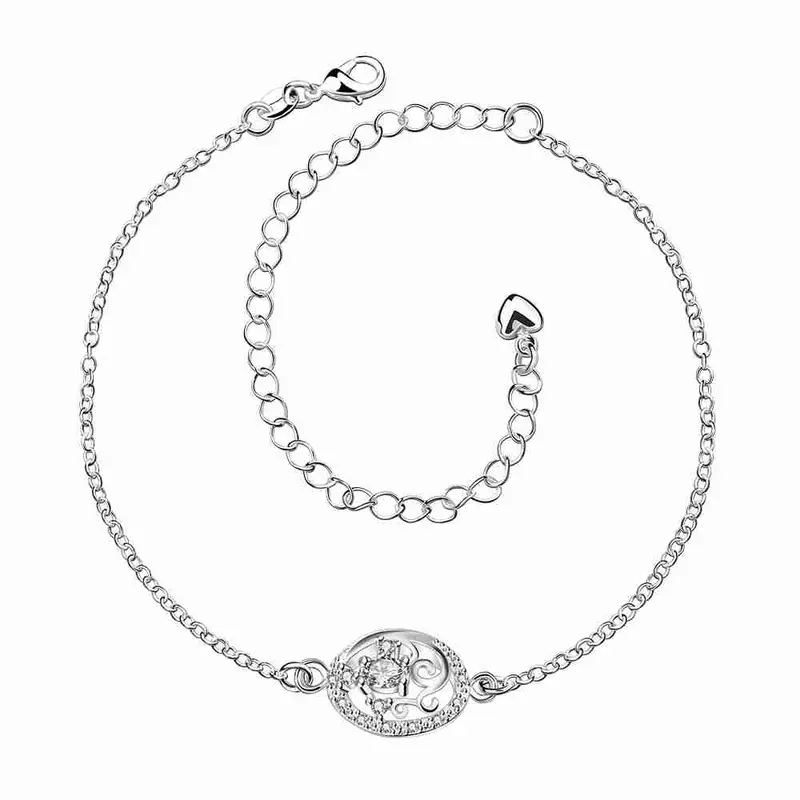 Best Friends Silver Plated Anklet Crystal Eye Bracelet On A Leg Collier Plastron Femme Hba 1 8