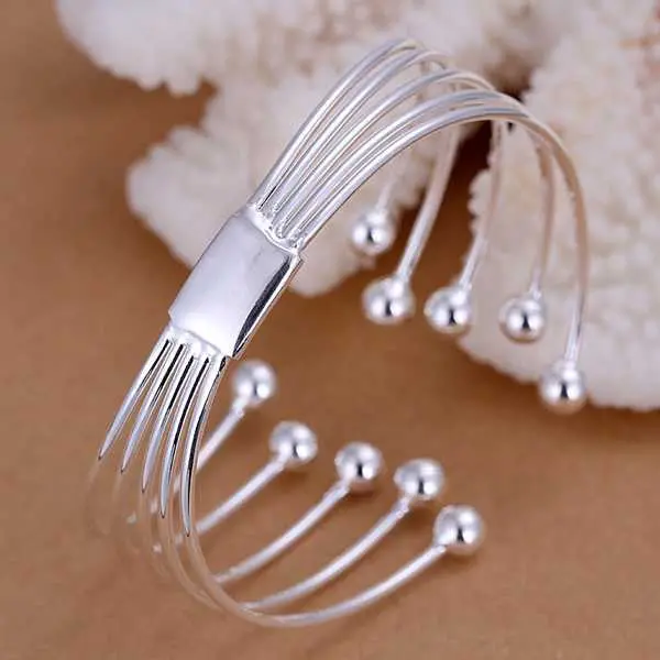 Best Friends Silver Plated Charms Bangle Five Wire Bead Women Bracelet Horloge Smtb 58 2