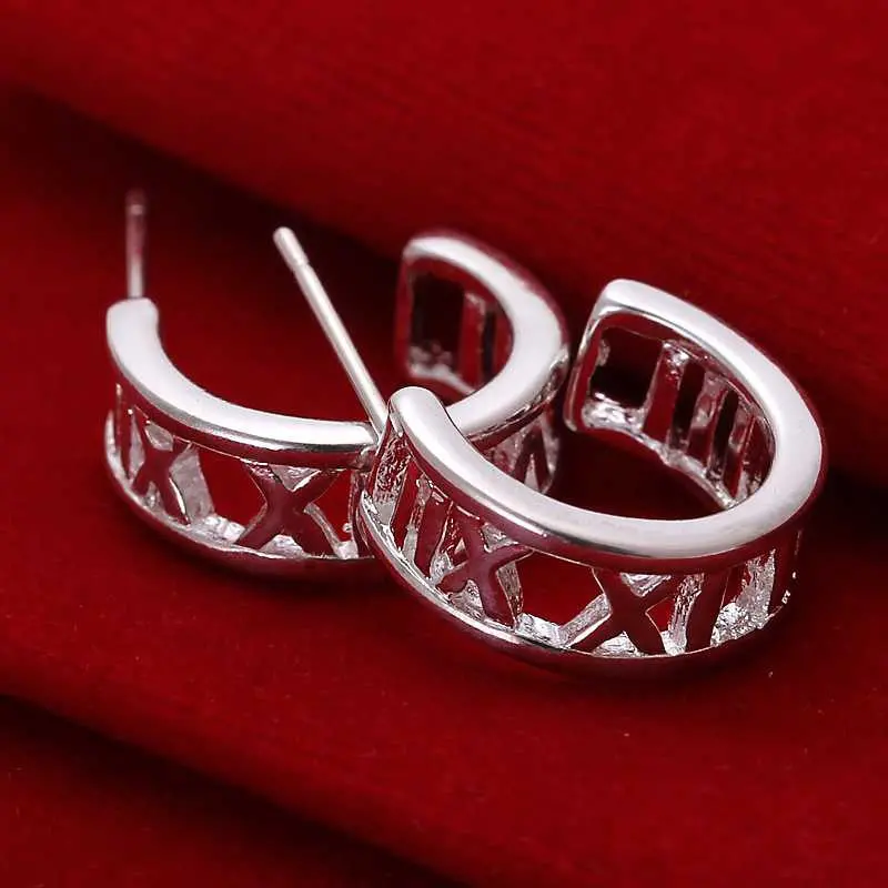 Best Friends Silver Plated Clip On Earrings Weaved Web Stud Ear Cuff Accessories 165 2