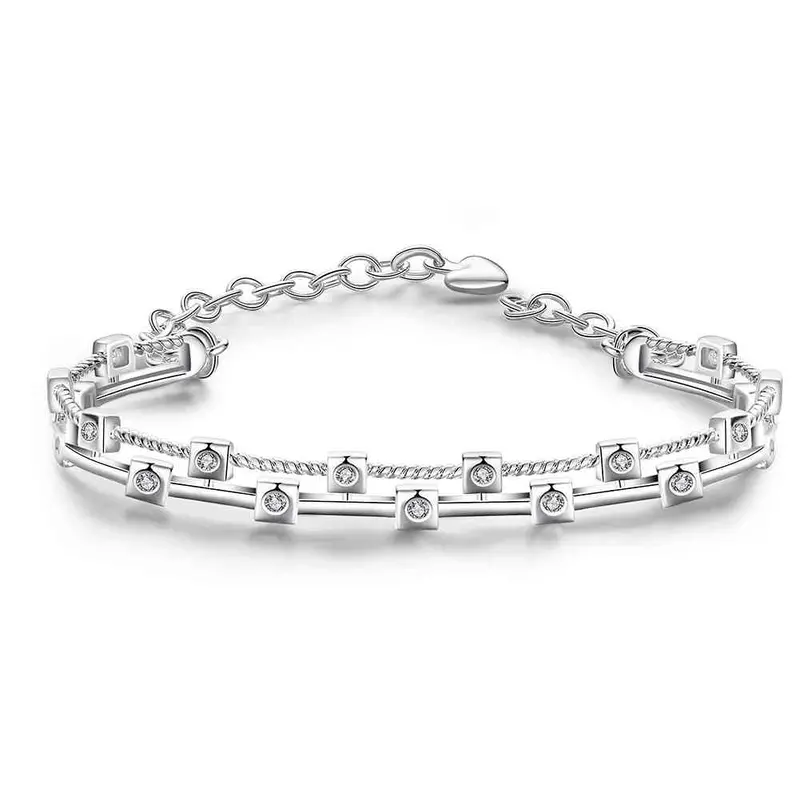 Best Friends Silver Plated Friendship Bangle Crystal Cross Women Bracelet Jewerly Accessories Hbb 39 1
