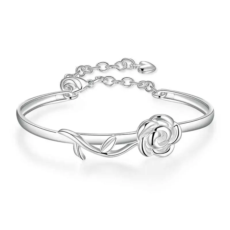 Best Friends Silver Plated Friendship Bangle Heart-Shaped Vines Women Pulseras Horloge Hbb 33 2