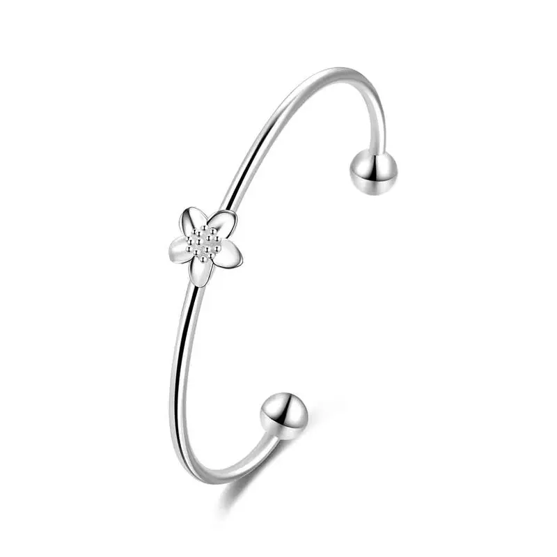 Best Friends Silver Plated Plum Flower Men Bracelet Bijoux Women Smtb226 1