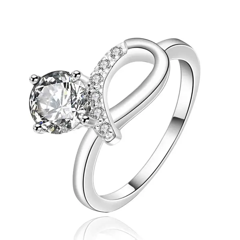 Best Friends Silver Ring Show You White Stone Men Ring Jewelry 17 1