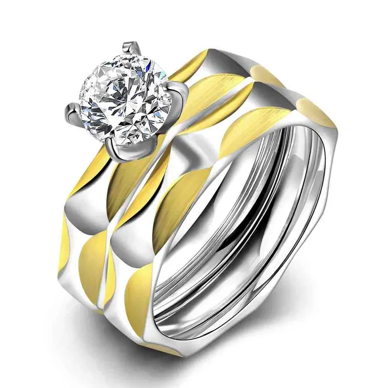 Best Friends Titanium Steel Ring Parallel Little Rose Ring Men Wedding Decoration136 2