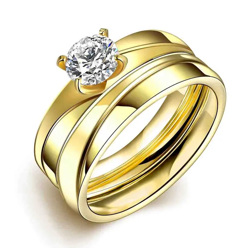 Best Friends Titanium Steel Ring Parallel Little Rose Ring Men Wedding Decoration136 3