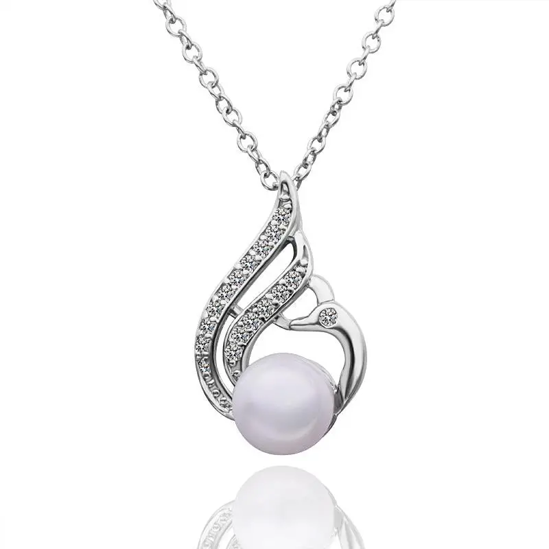 Best Gift 18K Gold Plated Necklaces Flower Pear Colares Charms 55 3