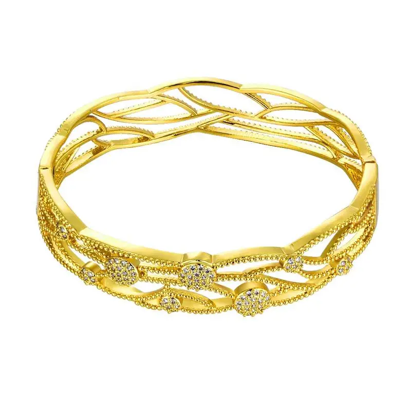 Best Gift 18K Gold Plating Bangles Small Winding Women Pulseras Joias Hbz 11 1