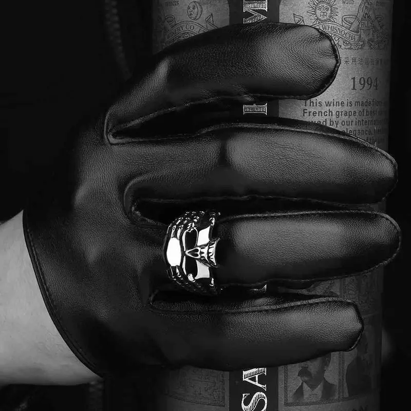Best Gift Maya Rings For Men Ghosts Head Anillos Bear Jewelry European Style Mayar 86 3