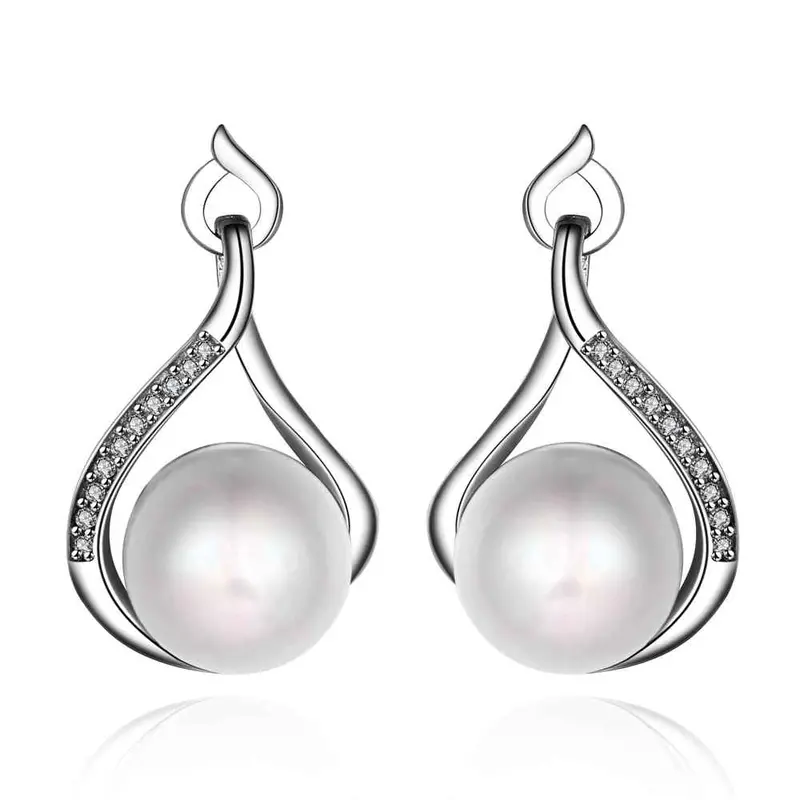 Best Gift Platinum Plated Earing Drop Water Simulated Pearl Stud Earrings Earings Nple 31 1
