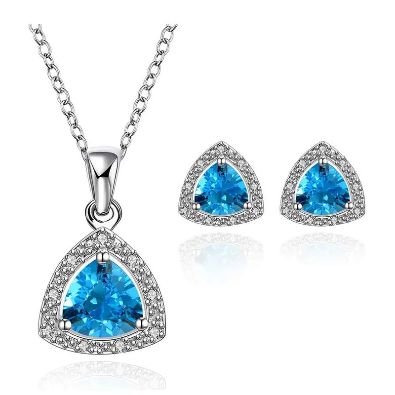 Best Gift Platinum Plated Ruby Jewellry Sapphire Belive It Back N+E Display Jewelry Sets Floating Charmsfbls 26 1