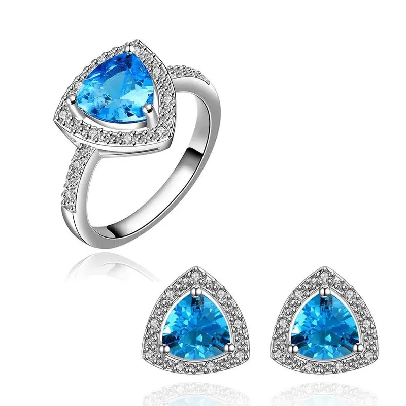 Best Gift Platinum Plated Ruby Jewellry Sapphire Belive It Back R+E Display Jewelry Sets Floating Charmsfbls 27 1
