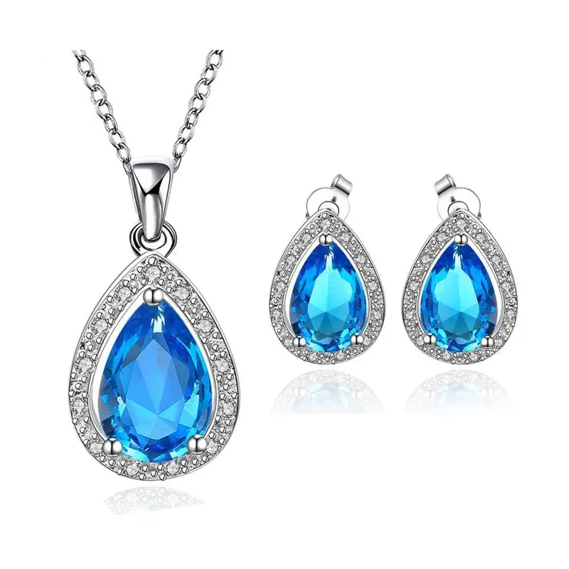 Best Gift Platinum Plated Ruby Jewellry Sapphire Clean Love N+E Display Jewelry Sets Floating Charmsfbls 58 1