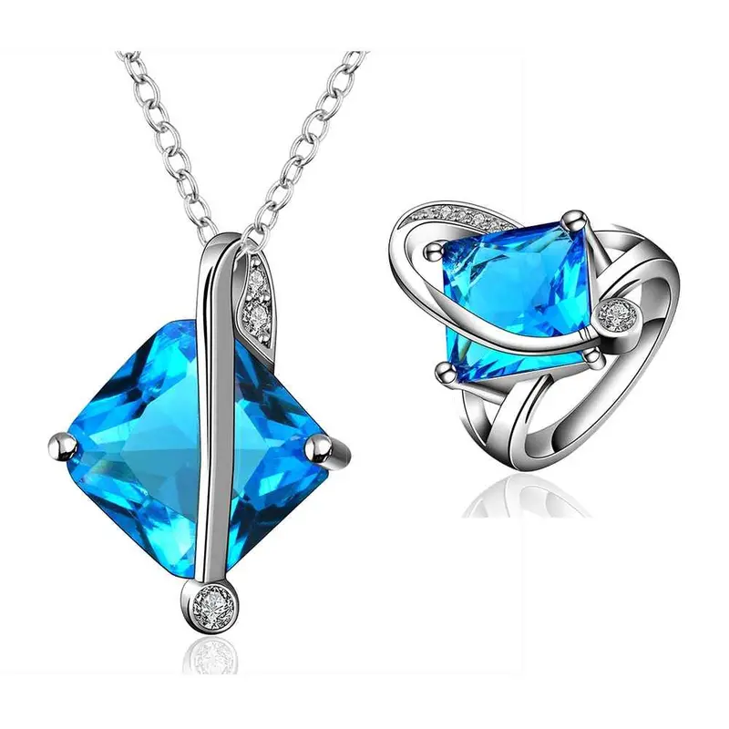 Best Gift Platinum Plated Ruby Jewellry Sapphire Fly To Your Arm N+R Display Jewelry Sets Floating Charmsfbls 29 1
