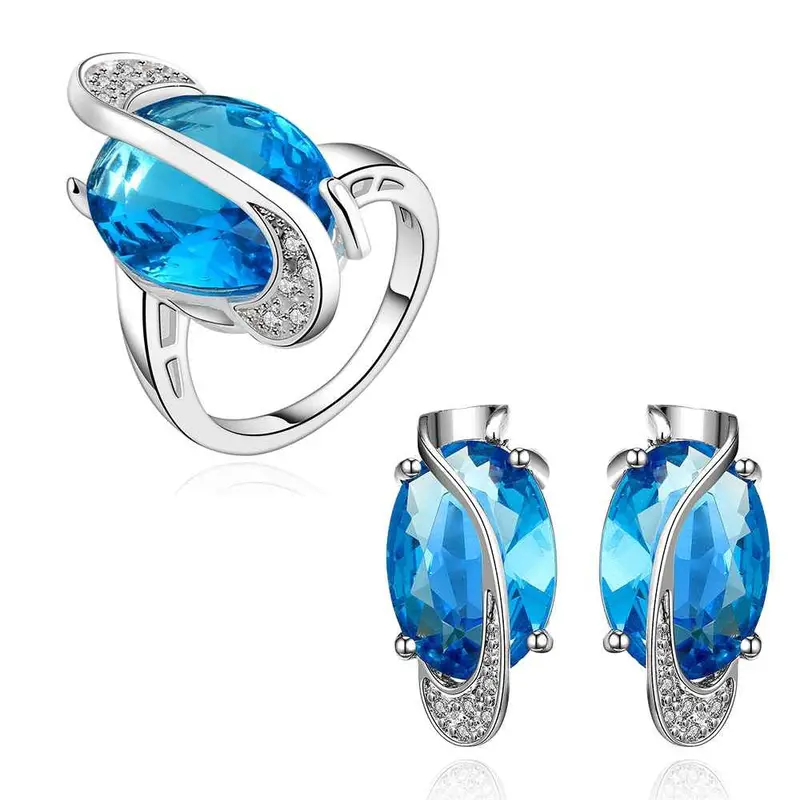 Best Gift Platinum Plated Ruby Jewellry Sapphire Go Long World R+E Display Jewelry Sets Floating Charmsfbls 15 1