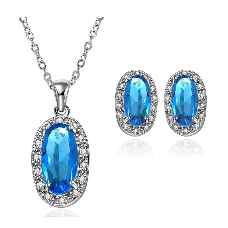 Best Gift Platinum Plated Ruby Jewellry Sapphire Meet You That Day N+E Display Jewelry Sets Floating Charmsfbls 42 1